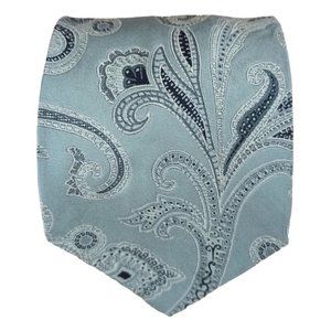 GIANNI VERSACE Green Paisley Silk Tie ITALY 58"/ 4" EC